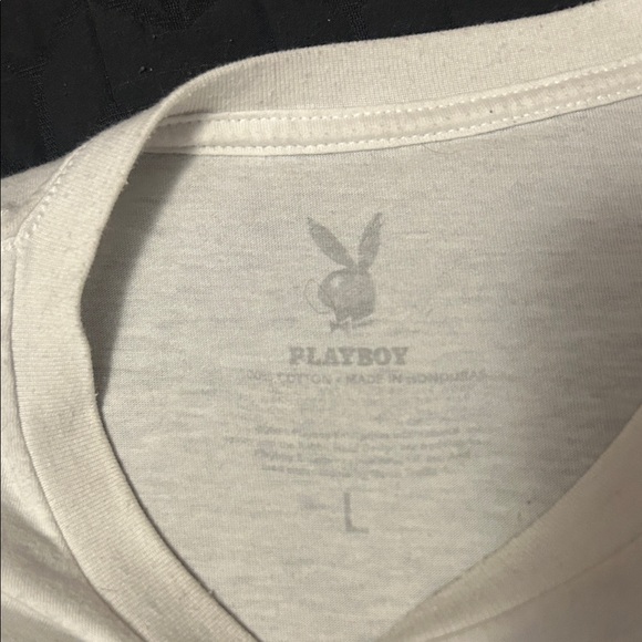 Playboy White T-Shirt with Pink Logo - Picture 3 of 5